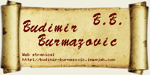 Budimir Burmazović vizit kartica